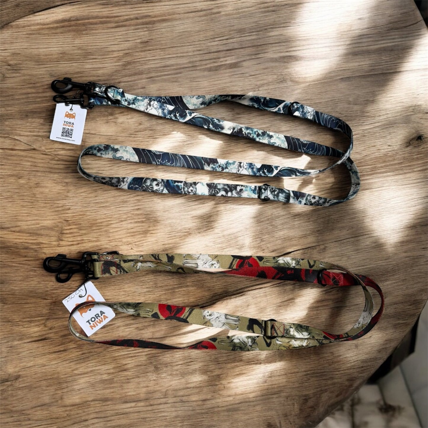 Adjustable "Brindle Mingle" Lead 300cm black hardware