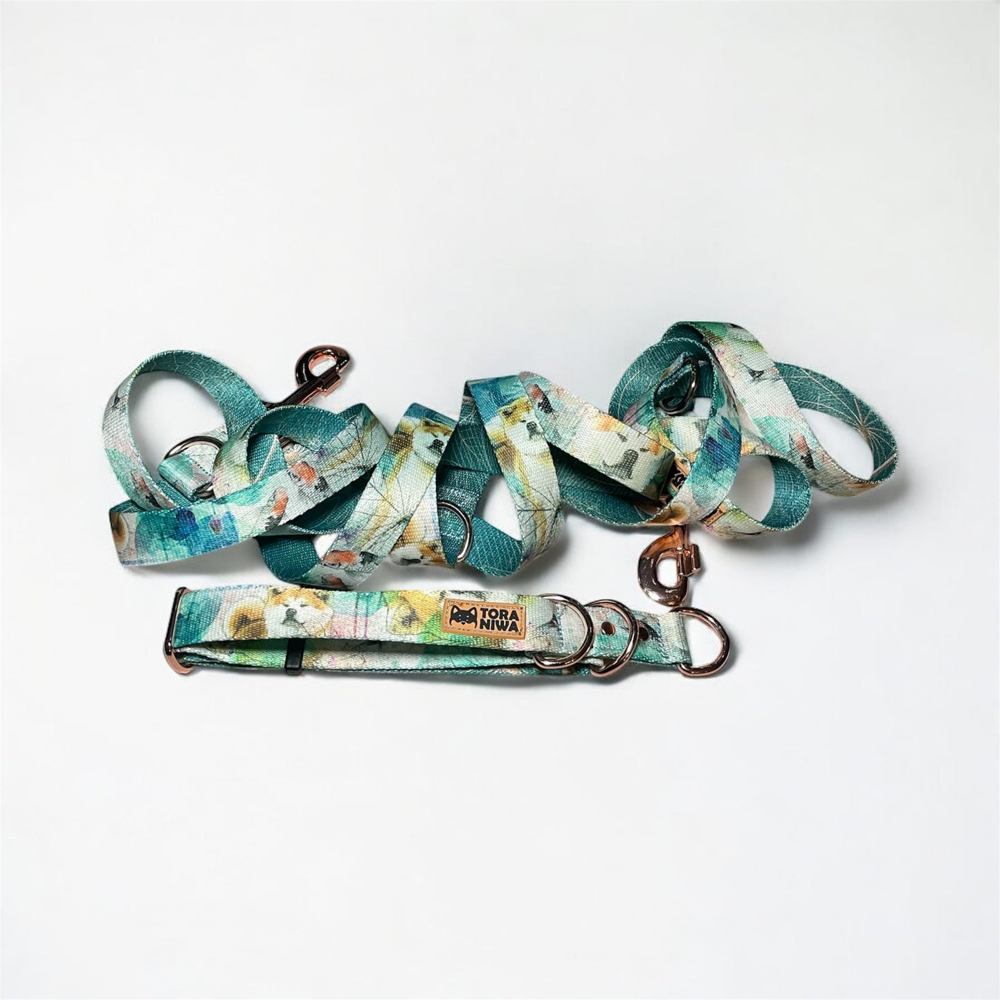 Red Akita Koi Dreams collar