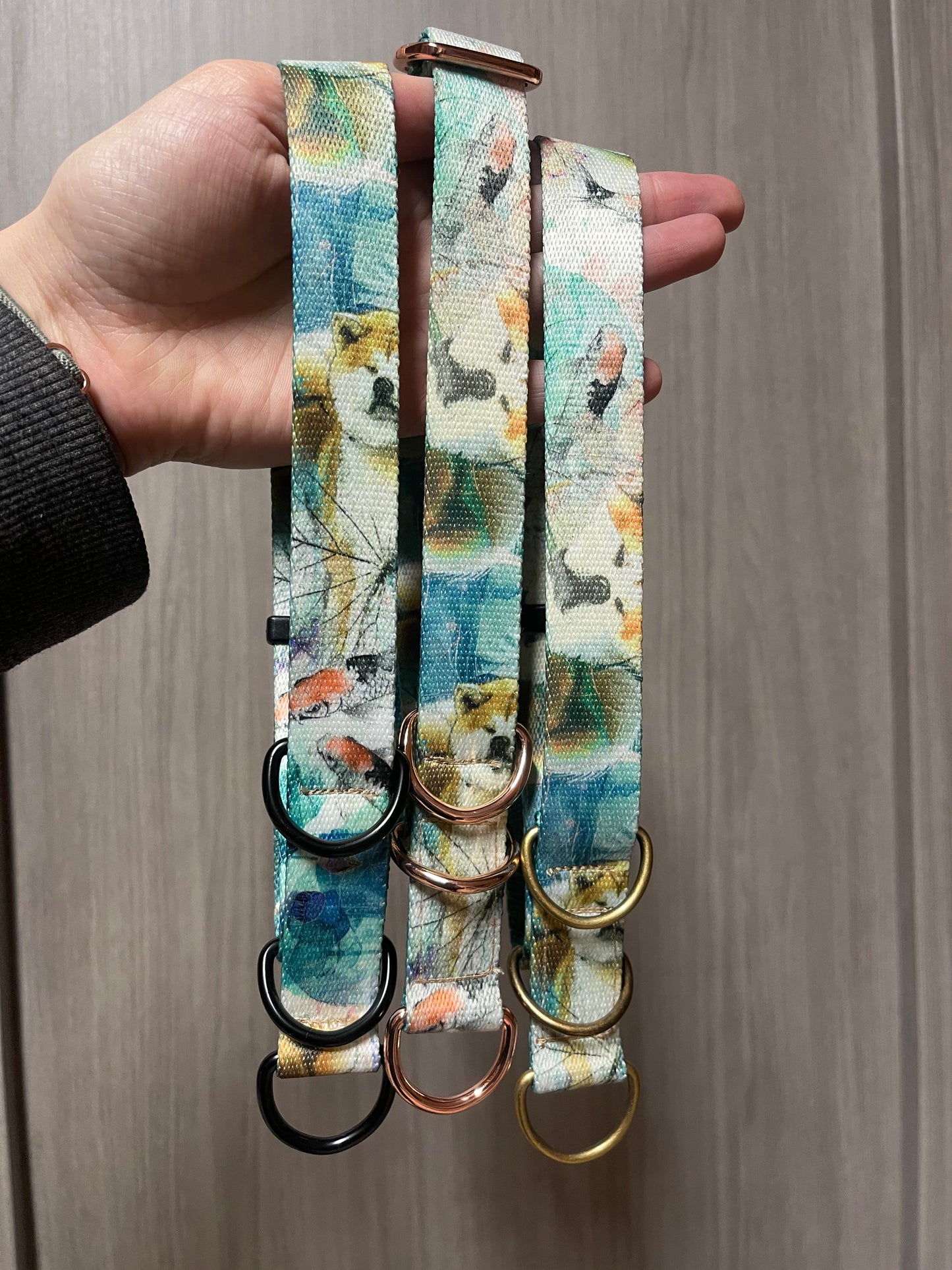 Red Akita Koi Dreams collar