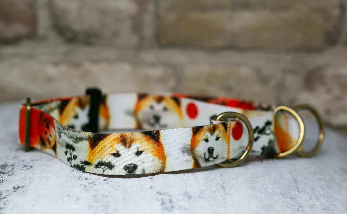 Red Akita Collar 2.5cm wide